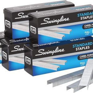 Swingline S.F. 1 Standard Staples, Standard Point, 1/4", Full Strip, Box Of 5,000
