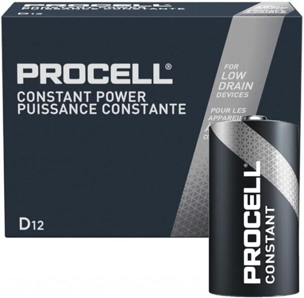 Duracell Procell batteries D, Pack of 12
