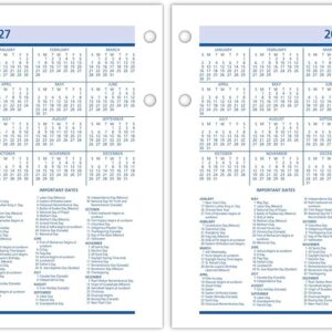 Recycled Desk Calendar Refill, 3.5" x 6", White