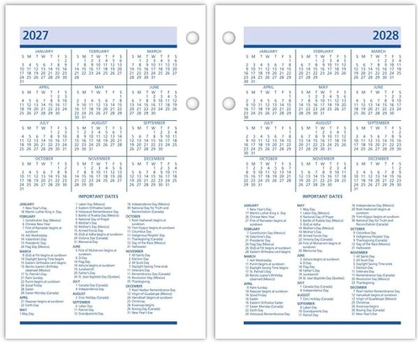 Recycled Desk Calendar Refill, 3.5" x 6", White