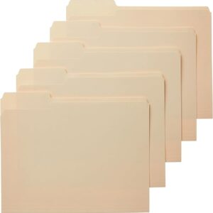 File Folders, 1/3 Cut Tab, Assorted Position, Letter Size, Manila, Box 0f 100