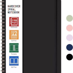 Business Notebook, hardcover, wirebound, 8.5"x11" perforated sheets