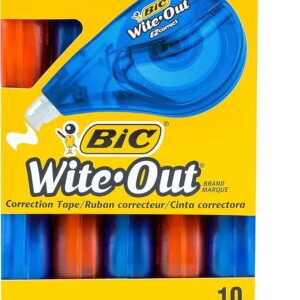 Correction Tape 1/6" x 394", White, Pack of 10